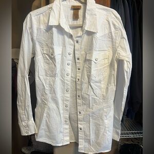 White wrangler button down